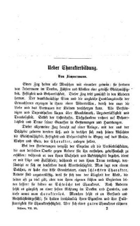 Ueber Charakterbildung