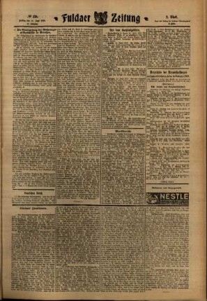 Zweite Ausgabe vom Freitag, den 17. Juni 1910.