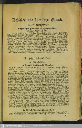 II. Staatsbehörden