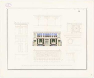 Landhaus: Dekoration des Saales, Fassadendetails