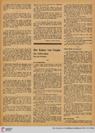 Der Kaiser von Utopia, [10] : Ein Volksroman