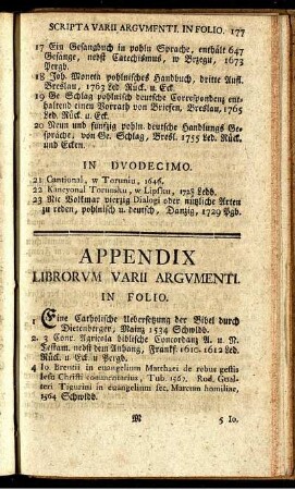 Librorum Varii Argumenti.