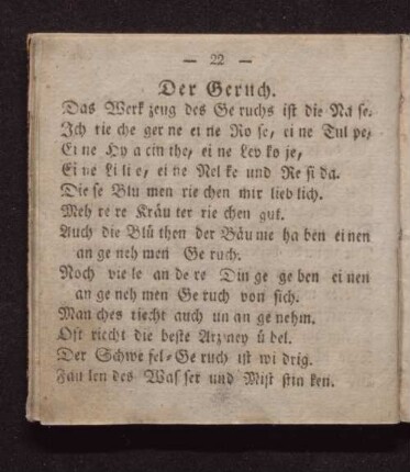 Der Geruch.