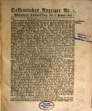 Amtsblatt für den Regierungsbezirk Düsseldorf. 1843, a