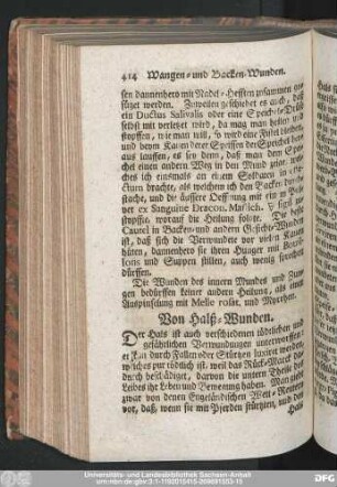 Von Halß-Wunden.