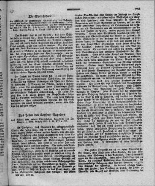 Das Leben des Kayers Napoleon : nach Rorvins und andern Schriftstellern / dargestellt von Bergk. - 1825