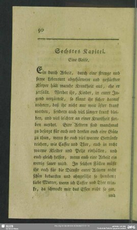 Sechstes Kapitel. Eine Reise
