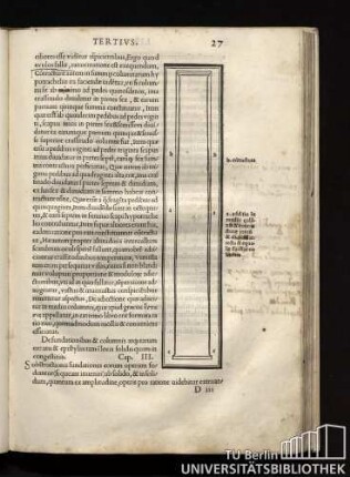 De fundationibus & columnis atq[ue] earum ornatu & epistyliis tam i[n] locis solidis quam in congestitiis. Cap. III.