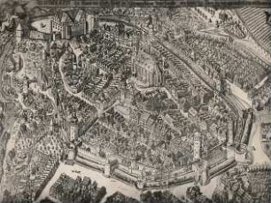 Bautzen. Schreiberplan von 1709. Innere Stadt