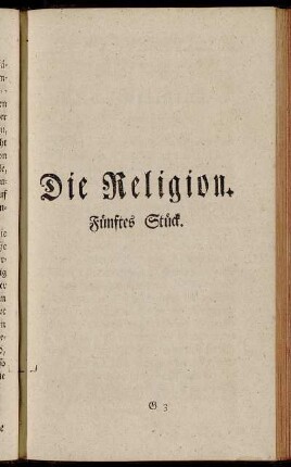 Die Religion. Fünftes Stück