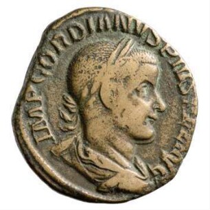 Münze, Sesterz, 241 - 244 n. Chr.