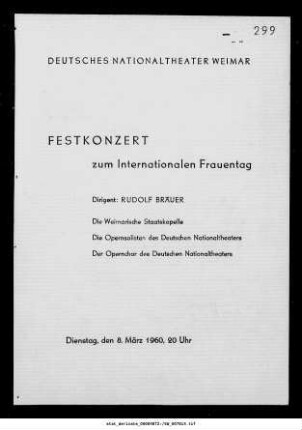 Festkonzert zum Internationalen Frauentag
