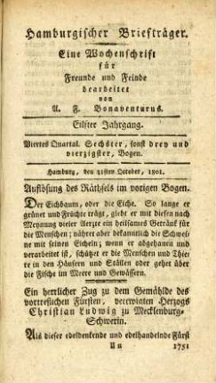 Sechster, sonst drey und vierzigster, Bogen