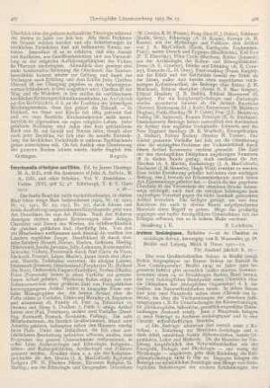 467-468 [Rezension] Hastings, James (Ed.), Encyclopaedia of Religion and Ethics. Vol. V