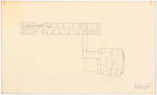 Technische Universität Berlin Elektrotechnische Institute, 2. Bauabschnitt: Erdgeschoss 1:200 (Lichtpause von Inv. Nr. 37275)