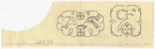 Monogrammentwürfe : Ornamentale Monogramme zu A K, C F