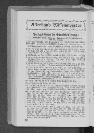 Allerhand Wissenswertes.