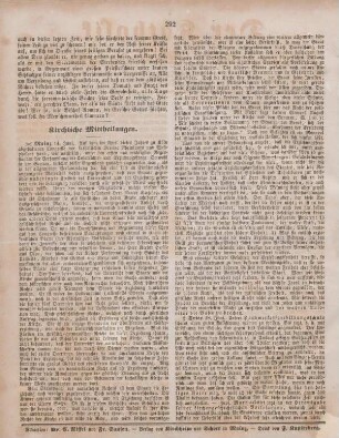 292 Kirchliche Mittheilungen