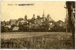 Stolpen. Blick auf Stolpen von Rennersdorf