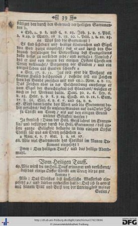 Vom Heiligen Tauff.