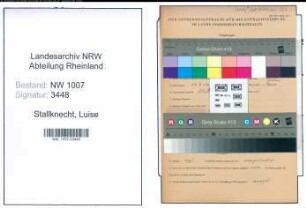 Entnazifizierung Luise Stallknecht , geb. 25.09.1899 ()