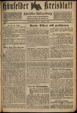 Ausgabe vom Donnerstag, den 17. Januar 1929.