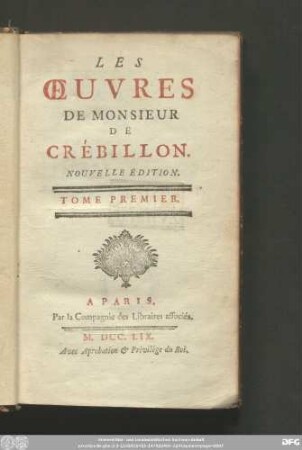 Tome Premier: Les @Oeuvres