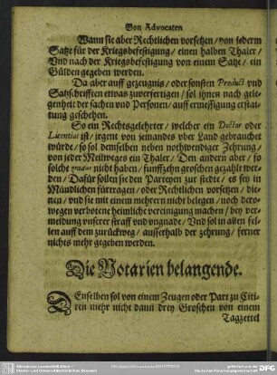 Die Notarien belangende