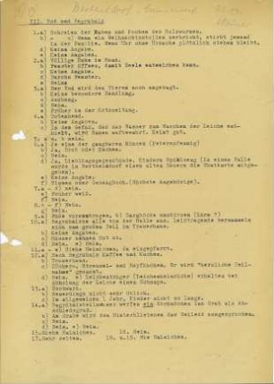 Kreis Döbeln / Tod und Begräbnis [Umfrage in Orten im Kreis Döbeln]