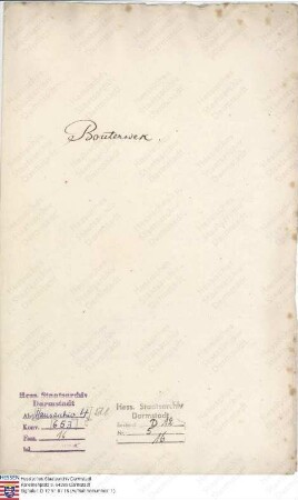 Bouterwek, F[riedrich], Philosoph in Darmstadt