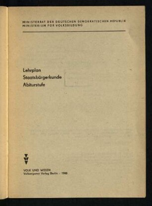 1988: Abiturstufe