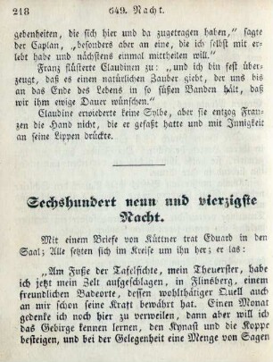 Sechshundert neun und vierzigste Nacht