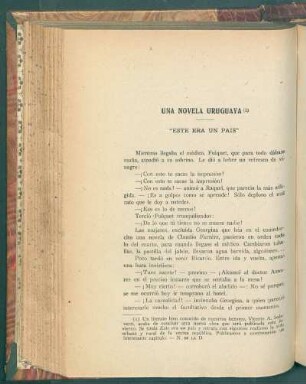 Una novela uruguaya : "Este era un país"