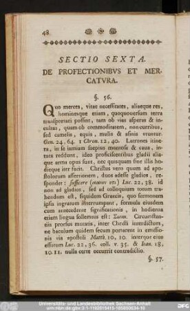 Sectio Sexta. De Profectionibus Et Mercatura.