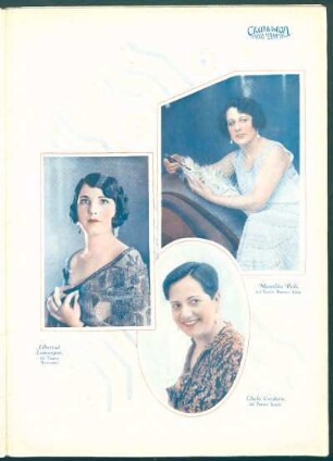 [Fotografías de] Manolita Poli, del Teatro Buenos Aires [y] Libertad Lamarque, del Teatro Nacional [y] Chela Cordero, del Teatro Apolo