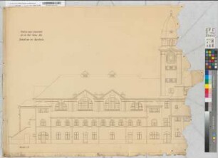 Neubau einer Badeanstalt für die Stadt Düren/Rhld., Architekt Willi Esser, Viersen Ansicht von der Rurstraße