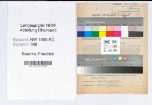 Entnazifizierung Friedrich Boenke, geb. 15.04.1893 (Lehrer)