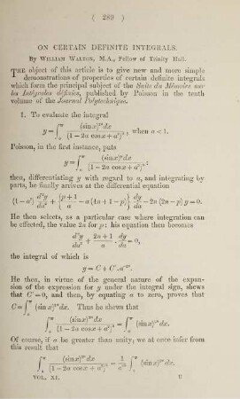 On the certain definite integrals.