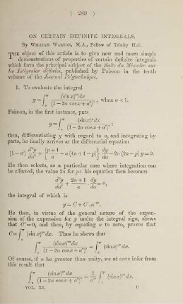 On the certain definite integrals.