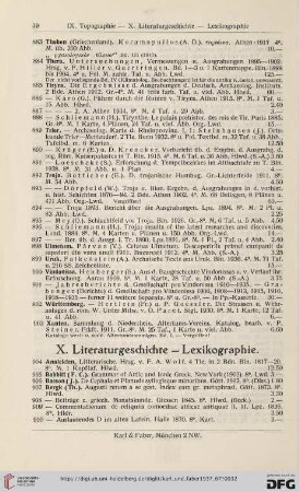 X. Literaturgeschichte - Lexikographie (Nr.904-998)