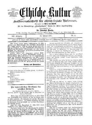 Die sozial-ethischen Probleme der nächsten Zukunft : Vortrag, gehalten am 30. Dezember 1903 im Bürgersaal des Berliner Rathauses