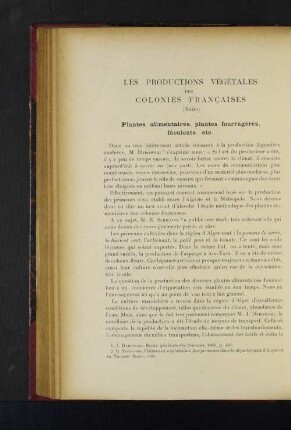 Les Productions Végétales Des Colonies Francaises.