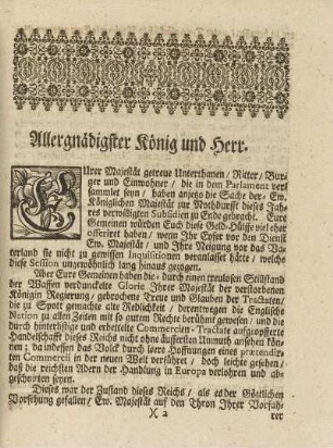 Allergnädigster König und Herr