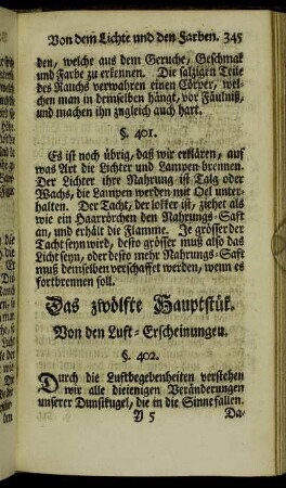 Das zwölfte Hauptstük. Von den Luft-Erscheinungen.
