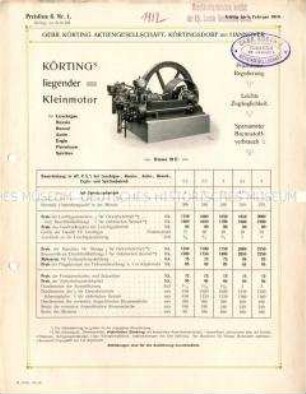 Liegender Kleinmotor