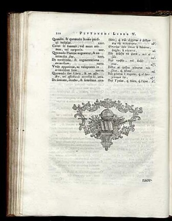 Plutarchi Liber V.