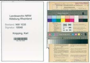 Entnazifizierung Karl Knipping , geb. 06.12.1894 (Steiger)