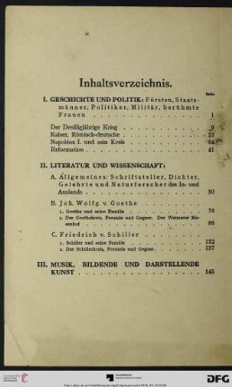 Inhaltsverzeichnis
