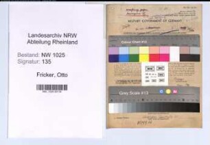 Entnazifizierung Otto Fricker , geb. 27.10.1897 (Mitinhaber)