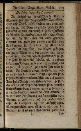Von der Ungarischen Kranckheit.
